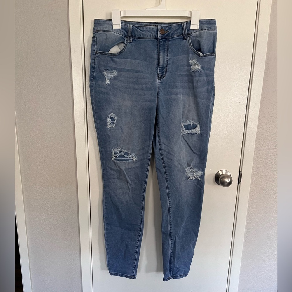 Maurices Light Wash Distressed Jeans